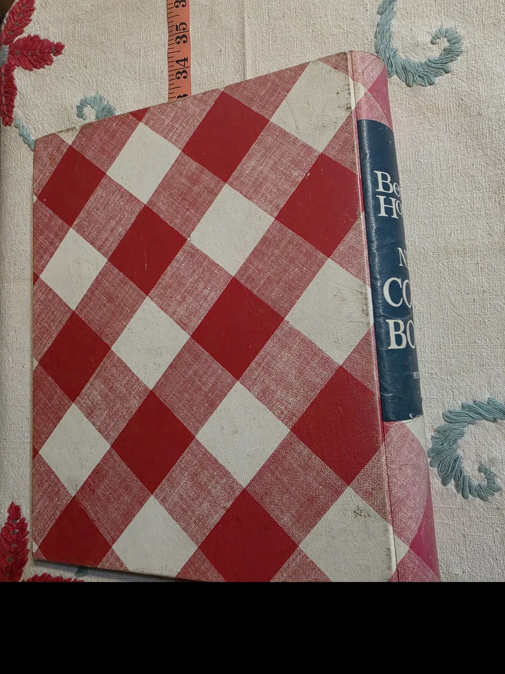Better Homes And Gardens New Cookbook with Red and White Gingham Cover 1971